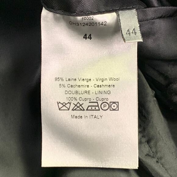 DIOR HOMME by KRIS VAN ASSCHE AW10 Size XS Black Wool Cashmere Scarf Coat - Picture 9 of 9